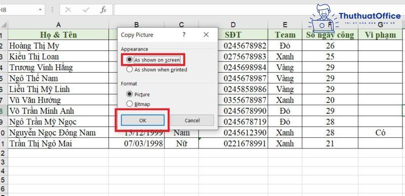 Chuyển Excel sang ảnh, tưởng không cần mà nhiều khi cần không tưởng 3 chuyển Excel sang ảnh