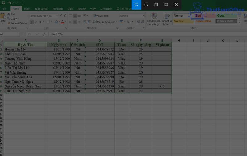Chuyển Excel sang ảnh, tưởng không cần mà nhiều khi cần không tưởng 12 chuyển Excel sang ảnh