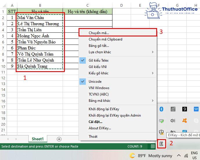 Tất tần tật cách bỏ dấu trong Excel cực đơn giản mà bạn nên biết 6 bỏ dấu trong Excel