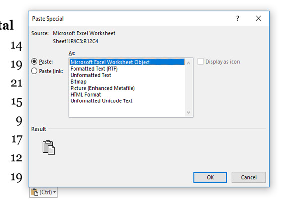 Cách chèn file Excel vào Word trong tích tắc 8 Cách chèn file Excel vào Word trong tích tắc 7