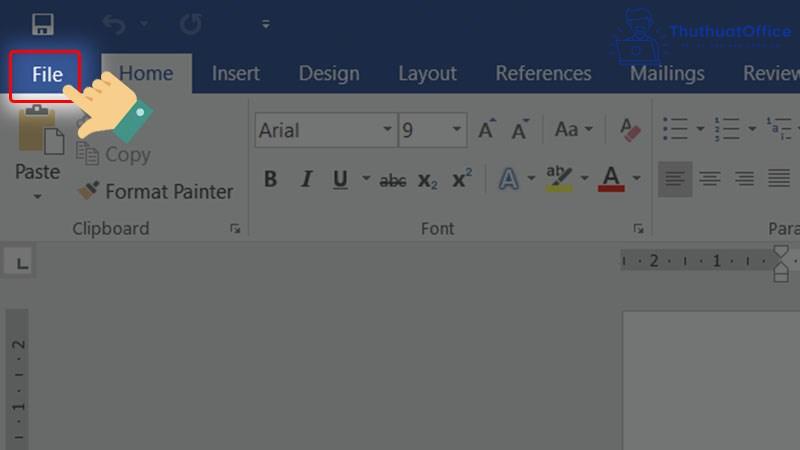 Cách copy bảng từ Word sang Excel đơn giản mà không phải ai cũng biết 1 Chọn mục File trong Word