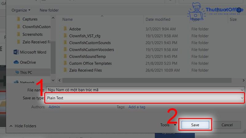 Cách copy bảng từ Word sang Excel đơn giản mà không phải ai cũng biết 3 Lưu mục thành Plain Text