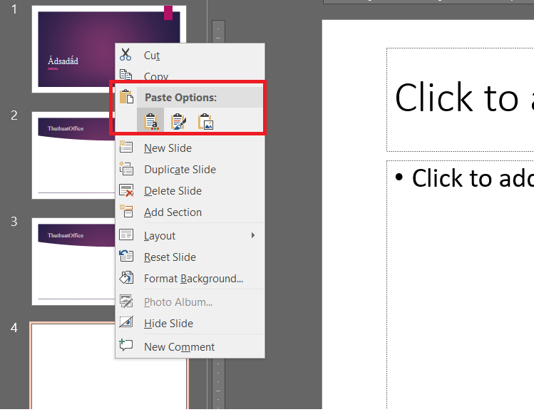 Cách copy slide trong PowerPoint 2010 chỉ qua vài thao tác đơn giản 3 Cách copy slide trong PowerPoint 2010 bằng Copy Paste