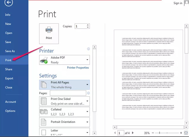 Cách in 2 mặt trong Word 2010 hoặc các phiên bản khác theo cách thủ công hoặc tự động cực đơn giản 10 cach in 2 mat trong word 01