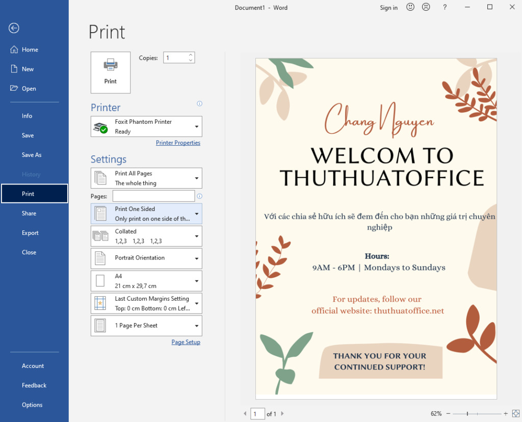 Phủ kín mực in lên mặt giấy với cách in hết khổ giấy A4 trong Word 2010 6 cach-in-het-kho-giay-A4-trong-Word-2010-05