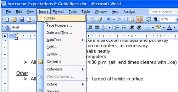 Cách ngắt trang trong Word 2016, 2010 hoặc 2007 cực nhanh và đơn giản 4 cach ngat trang trong Word 02