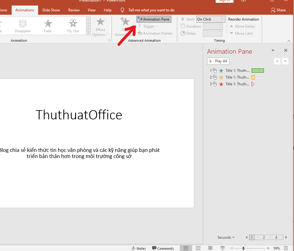 Cách tạo 2 hiệu ứng trong PowerPoint 2010 chạy cùng lúc hoặc theo trình tự định sẵn 3 cach tao 2 hieu ung trong PowerPoint 2010 02
