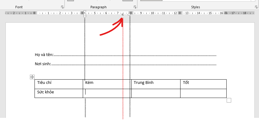 Cách tạo dòng kẻ chấm trong bảng Word 2010, 2016 hay 2003 chỉ với các thao tác đơn giản 15 cach tao dong ke cham trong bang Word 2010 10