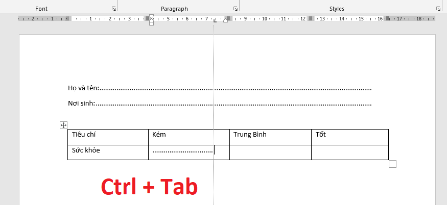 Cách tạo dòng kẻ chấm trong bảng Word 2010, 2016 hay 2003 chỉ với các thao tác đơn giản 17 cach tao dong ke cham trong bang Word 2010 12