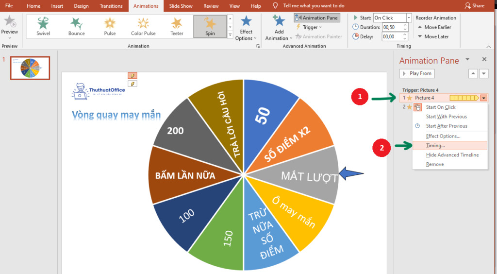 Cách làm vòng quay may mắn trong PowerPoint mà bạn nên biết để có buổi thuyết trình đầy sôi nổi 11 cach-tao-vong-quay-may-man-trong-PowerPoint-03