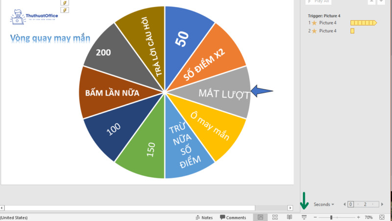Cách làm vòng quay may mắn trong PowerPoint mà bạn nên biết để có buổi thuyết trình đầy sôi nổi 14 cach-tao-vong-quay-may-man-trong-PowerPoint-06