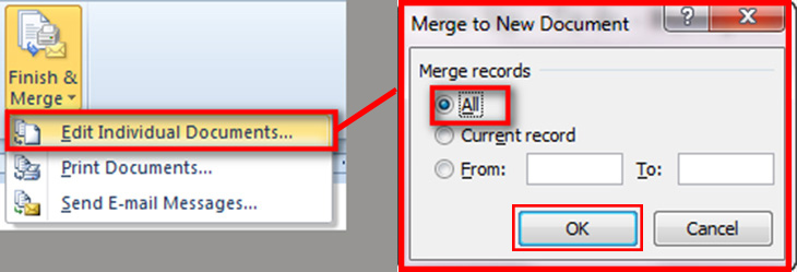Tiết kiệm thời gian với cách trộn thư trong Word 2010 12 Tiết kiệm thời gian với cách trộn thư trong Word 2010 11
