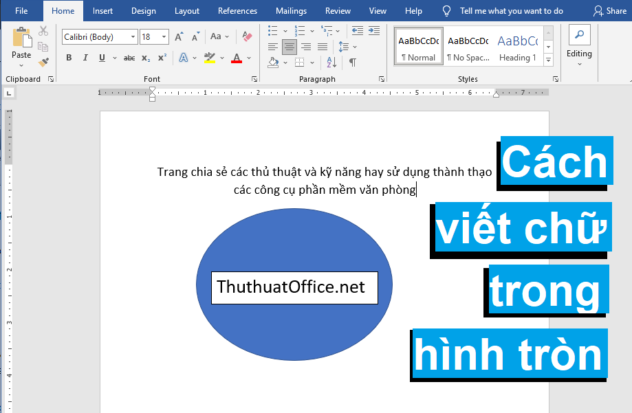 Cách viết chữ trong hình tròn trong Word cực kỳ độc đáo mà bạn nên biết 1 cach-viet-chu-trong-hinh-tron-trong-Word-00