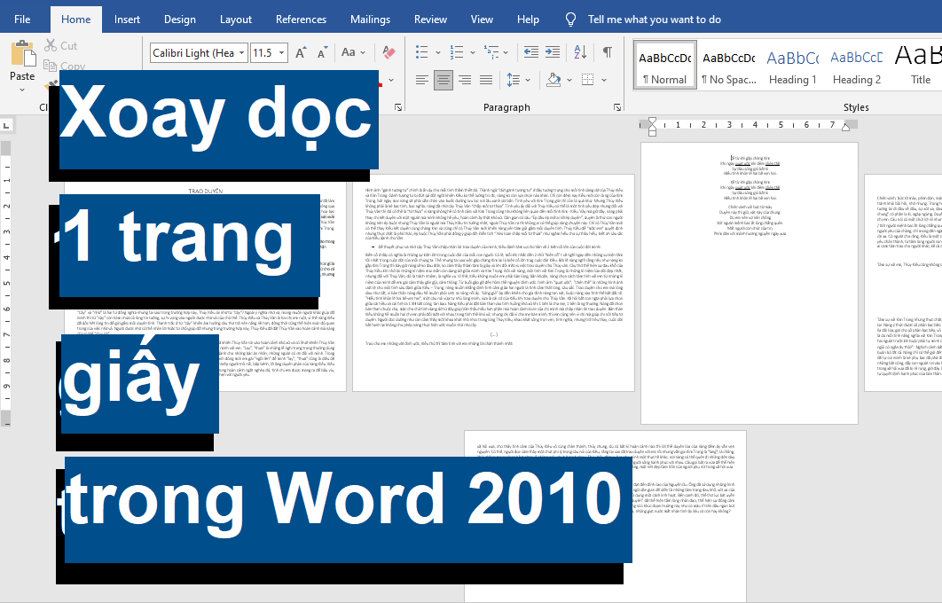 Cách xoay dọc 1 trang giấy trong Word 2010 nhanh chóng chỉ với vài thao tác đơn giản 1 cach-xoay-doc-1-trang-giay-trong-Word-2010-00