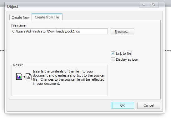 Cách chèn file Excel vào Word trong tích tắc 6 Cách chèn file Excel vào Word trong tích tắc 5