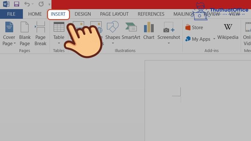 Cách chèn video vào Word mọi phiên bản 7 chọn Insert