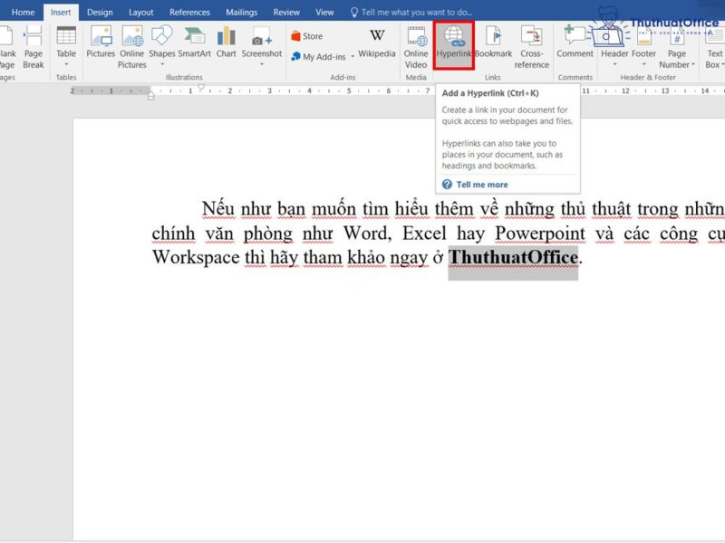 Chèn hyperlink trong Word cực đơn giản 2 hyperlink trong Word