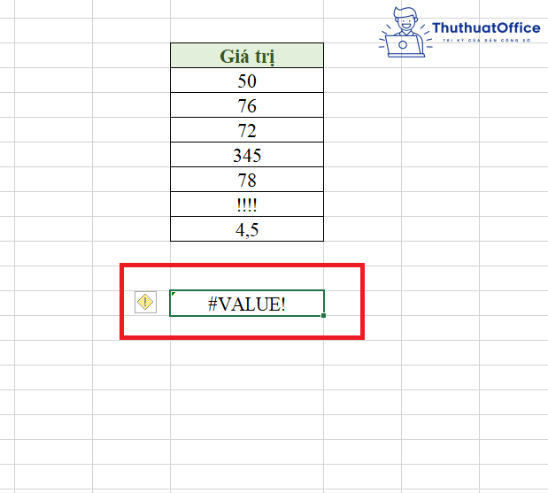 Lỗi #VALUE! trong Excel là gì và cách khắc phục nhanh chóng 5 lỗi #VALUE! trong Excel