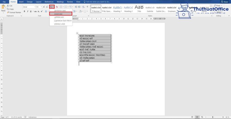 Cách chuyển chữ hoa thành chữ thường trong Excel 10 chuyển chữ hoa thành chữ thường trong Excel