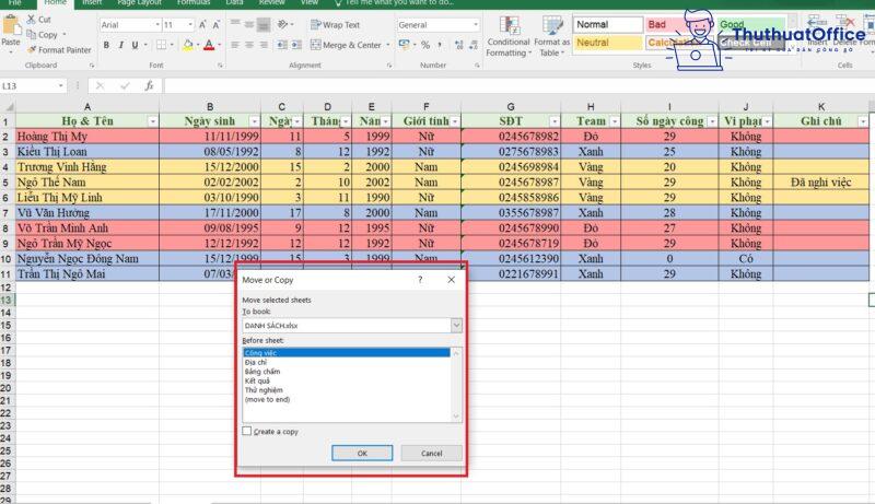 Copy sheet trong Excel từ cơ bản đến nâng cao 3 copy sheet trong Excel