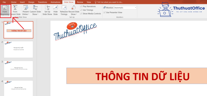 Khám phá những cách chuyển trang trong PowerPoint 3 cách chèn logo vào PowerPoint