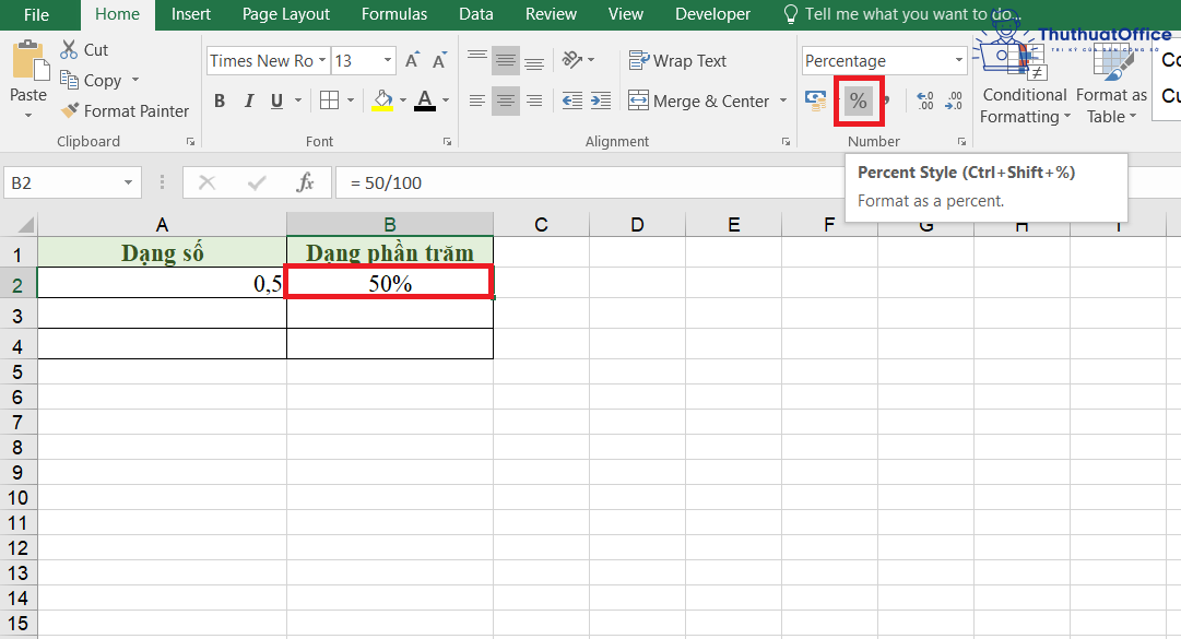 Cách sử dụng các phép chia trong Excel 8 phép chia trong Excel