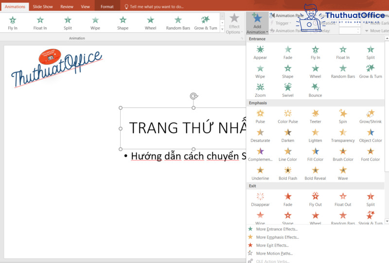 Khám phá những cách chuyển trang trong PowerPoint 5 cách chèn logo vào PowerPoint