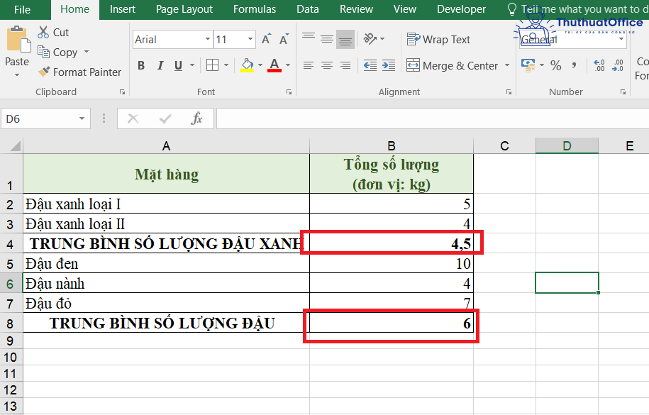 Sử dụng SUBTOTAL trong Excel 8 SUBTOTAL trong Excel