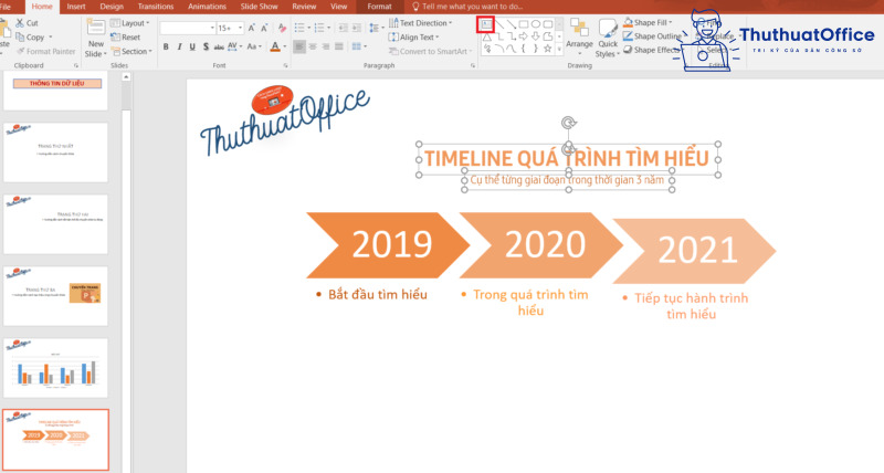 cách làm timeline trong PowerPoint