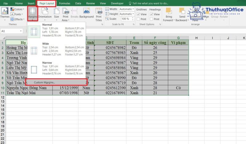 Cách căn lề trong Excel siêu dễ 2 Cách căn lề trong Excel