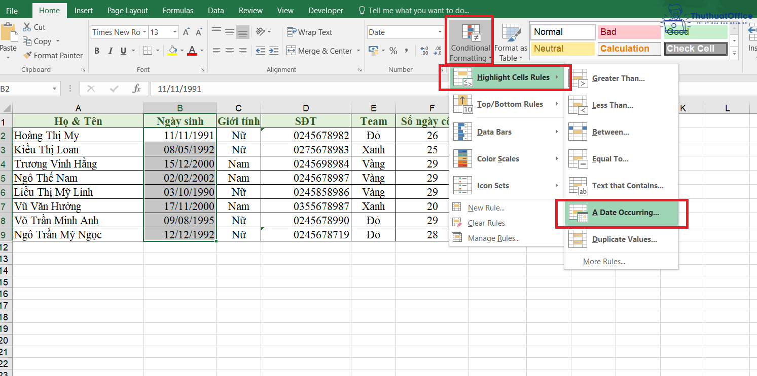 Cách định dạng ngày tháng trong Excel nhanh gọn lẹ 10 định dạng ngày tháng trong Excel