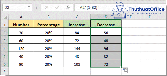 Cách tính phần trăm trong Excel chi tiết, đầy đủ mà bạn cần biết 9 Cách tính phần trăm trong Excel chi tiết, đầy đủ mà bạn cần biết 4