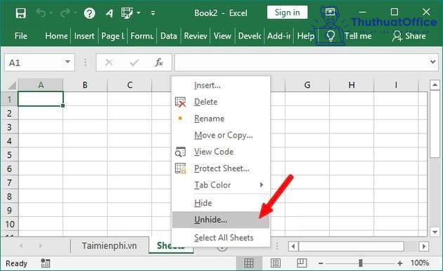 Nguyên nhân và cách xử lý khi Excel không hiện Sheets 5 Excel không hiện Sheets