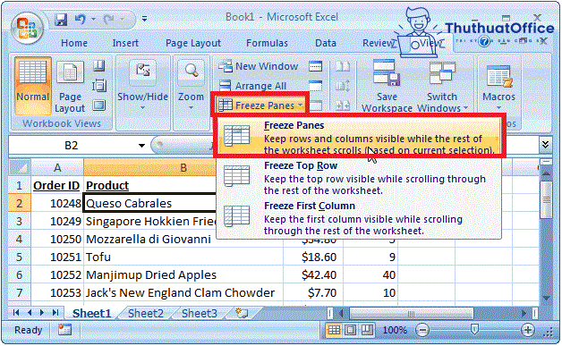 Cách cố định ô trong Excel để cuộn và đối chiếu dễ dàng hơn 8 cố định ô trong Excel