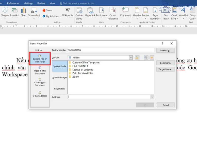 Chèn hyperlink trong Word cực đơn giản 3 hyperlink trong Word