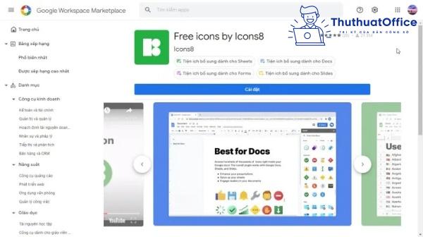 cách tích hợp Icons8 vào Google Docs 09