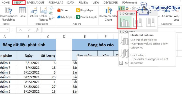 1001 bí quyết vẽ biểu đồ trong Excel mà ai cũng nên biết 18 Vẽ biểu đồ trong Excel
