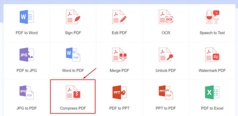 Chọn công cụ nén file pdf