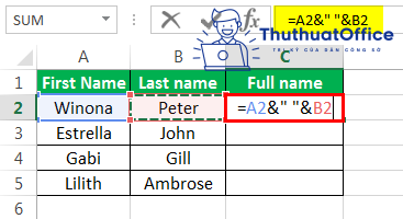 Tổng hợp 1001 thủ thuật gộp ô trong Excel mà ai cũng nên biết 11 Gộp ô trong Excel