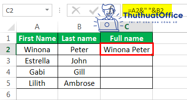 Tổng hợp 1001 thủ thuật gộp ô trong Excel mà ai cũng nên biết 12 Gộp ô trong Excel