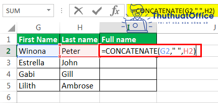 Tổng hợp 1001 thủ thuật gộp ô trong Excel mà ai cũng nên biết 13 Gộp ô trong Excel
