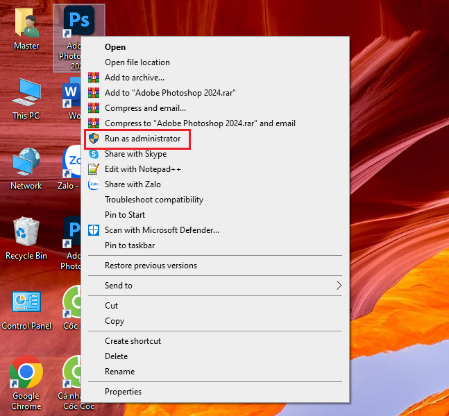 Kích hoạt Photoshop 2024