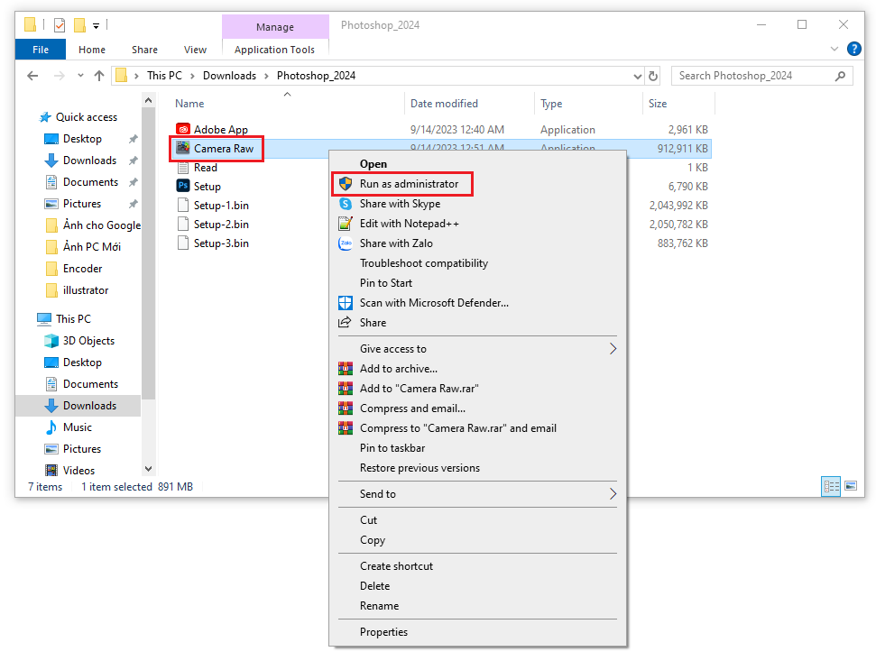 Kích hoạt Photoshop 2024