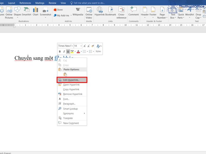 Chèn hyperlink trong Word cực đơn giản 10 hyperlink trong Word