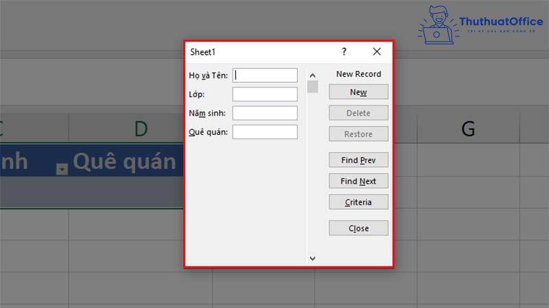 Bạn đã biết cách nhập dữ liệu trong Excel bằng form tự tạo hay chưa? 14 cách nhập dữ liệu trong Excel bằng form tự tạo