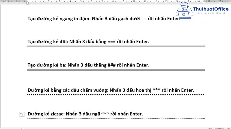 Cách kẻ dòng trong Word 2010, 2013, 2016 dễ dàng, nhanh chóng 2 kẻ dòng trong Word