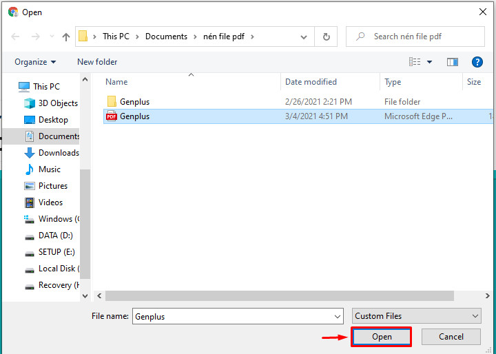 Tải file PDF lên website