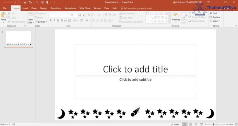 Tạo khung trong PowerPoint bằng biểu tượng