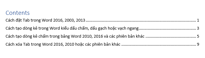 Cách tạo mục lục trong Word 2010 tự động chỉ với vài thao tác đơn giản 8 tao muc luc trong Word 2010 05