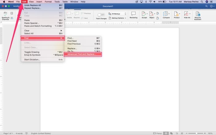 Tìm và thay thế từ trong Word trên máy tính Mac và Windows đơn giản 6 thay the tu trong Word 05